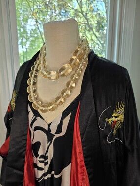 Chunky Acrylic Statement Necklace w/Screw Clasp - Shorter Version.